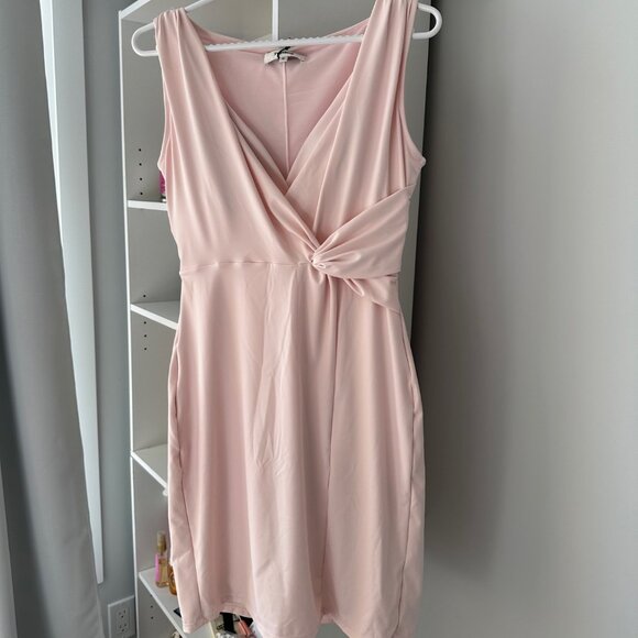 NWT Popilush Shapewear Deep V-Neck Bias Twist Sculpting Mini Dress - Picture 1 of 5